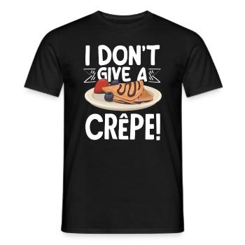 Crêpes que je ne donne pas de crêpe - T-shirt homme - noir - Devant - AI Model Male 178 light (178cm)