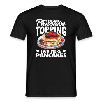 Crêpes Ma garniture préférée Deux autres - T-shirt homme - noir - Devant - AI Model Male 178 light (178cm)