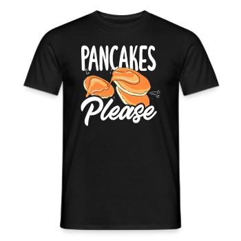 Des crêpes s’il vous plaît pour les amateurs de petit-déjeuner - T-shirt homme - noir - Devant - AI Model Male 178 light (178cm)