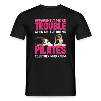 Pilates Together We Are Trouble - Men's T-Shirt - black - Front - AI Model Male 178 light (178cm)