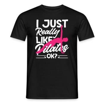 Pilates J’aime beaucoup le Pilates - T-shirt homme - noir - Devant - AI Model Male 178 light (178cm)