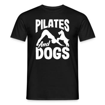 Pilates et chiens pour les amoureux des animaux - T-shirt homme - noir - Devant - AI Model Male 178 light (178cm)