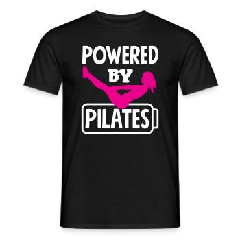 Motivation pour le Pilates : propulsé par le Pilates - T-shirt homme - noir - Devant - AI Model Male 178 light (178cm)