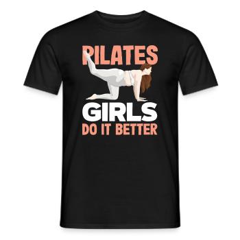 Les filles de Pilates le font mieux - T-shirt homme - noir - Devant - AI Model Male 178 light (178cm)
