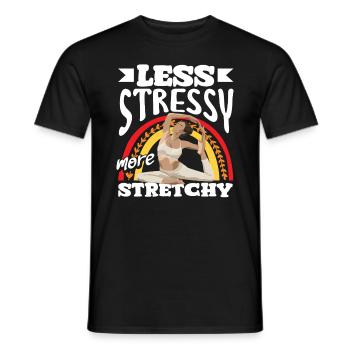 Pilates : moins de stress, plus de flexibilité - T-shirt homme - noir - Devant - AI Model Male 178 light (178cm)