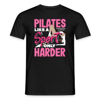 Pilates Like a Sport Only Harder - Men's T-Shirt - black - Front - AI Model Male 178 light (178cm)