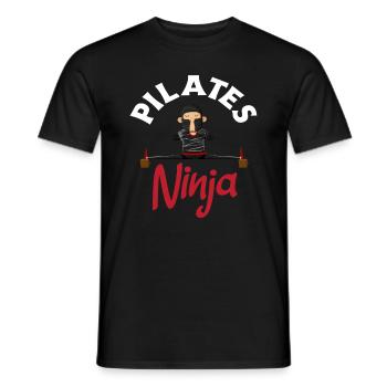Pilates Ninja Motivation For Your Exercises - Men's T-Shirt - black - Front - AI Model Male 178 light (178cm)