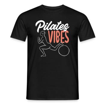 Inspiration Pilates Vibes pour votre pratique - T-shirt homme - noir - Devant - AI Model Male 178 light (178cm)