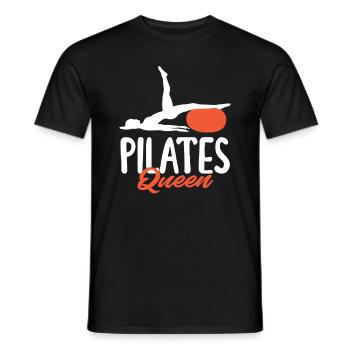 Pilates Queen For Fitness Enthusiasts - Men's T-Shirt - black - Front - AI Model Male 178 light (178cm)