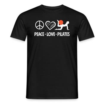 Pilates Paix Amour Pilates - T-shirt homme - noir - Devant - AI Model Male 178 light (178cm)