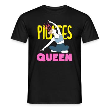 Pilates queen for fitness fans - Men's T-Shirt - black - Front - AI Model Male 178 light (178cm)