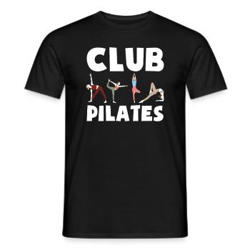 Pilates Club Fitness Fans - Men's T-Shirt - black - Front - AI Model Male 178 light (178cm)