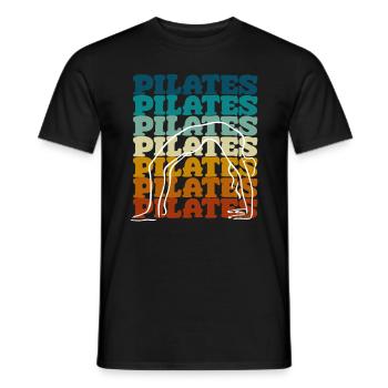 Pilates exercise motif for Pilates fans - Men's T-Shirt - black - Front - AI Model Male 178 light (178cm)