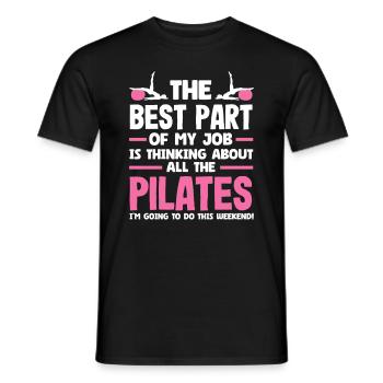Pilates Das Beste An Meinem Job - Männer T-Shirt - Schwarz - Vorne - AI Model Male 178 light (178cm)