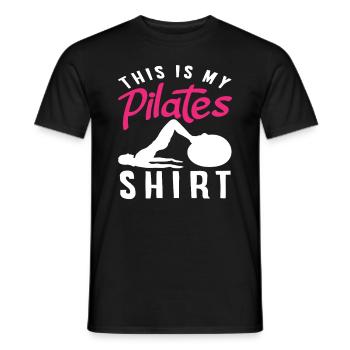 Pilates C’est ma chemise de Pilates - T-shirt homme - noir - Devant - AI Model Male 178 light (178cm)