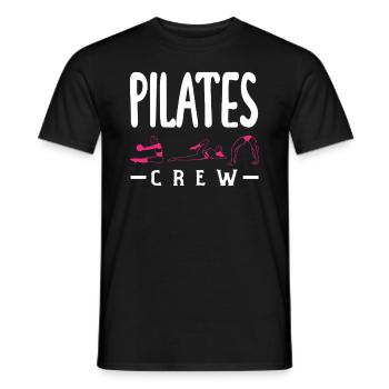 Pilates Crew Team Motivation Joy - Men's T-Shirt - black - Front - AI Model Male 178 light (178cm)
