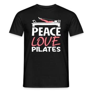Pilates Peace Love Pilates Style - Men's T-Shirt - black - Front - AI Model Male 178 light (178cm)
