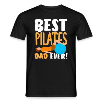 Pilates Best Pilates Dad Ever - Men's T-Shirt - black - Front - AI Model Male 178 light (178cm)