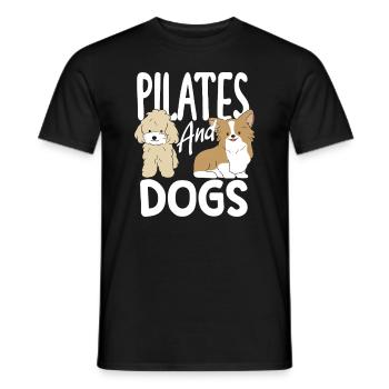 Pilates et chiens pour les amoureux des animaux - T-shirt homme - noir - Devant - AI Model Male 178 light (178cm)