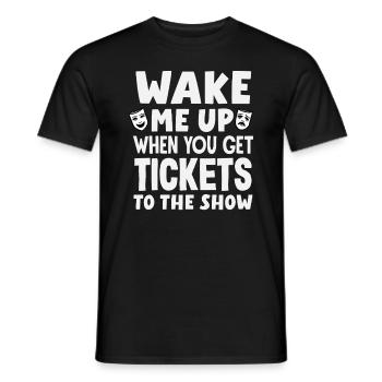 Musical Lovers Tickets to the next show - Men's T-Shirt - black - Front - AI Model Male 178 light (178cm)