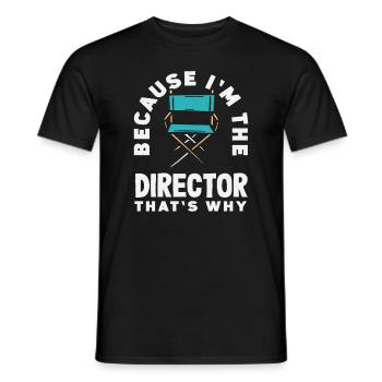 Amateur de musique parce que je suis le réalisateur - T-shirt homme - noir - Devant - AI Model Male 178 light (178cm)