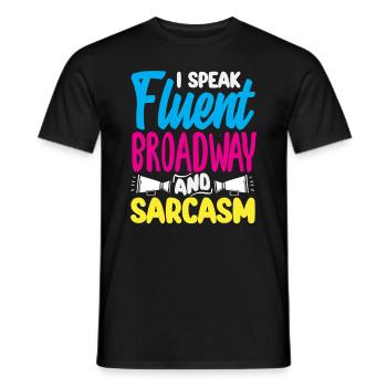 Musical Liebhaber: Ich Spreche Broadway - Männer T-Shirt - Schwarz - Vorne - AI Model Male 178 light (178cm)