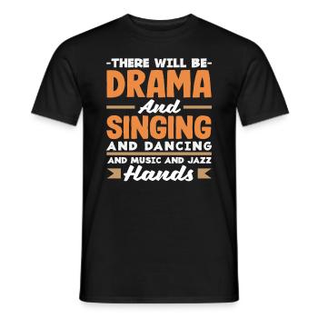 Amateur de musique Drame Musique Danse Jazz - T-shirt homme - noir - Devant - AI Model Male 178 light (178cm)