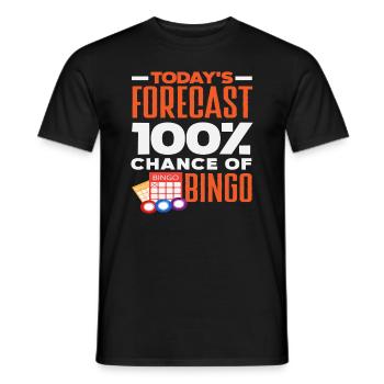 Prédiction de bingo 100 % de chance Bingo - T-shirt homme - noir - Devant - AI Model Male 178 light (178cm)