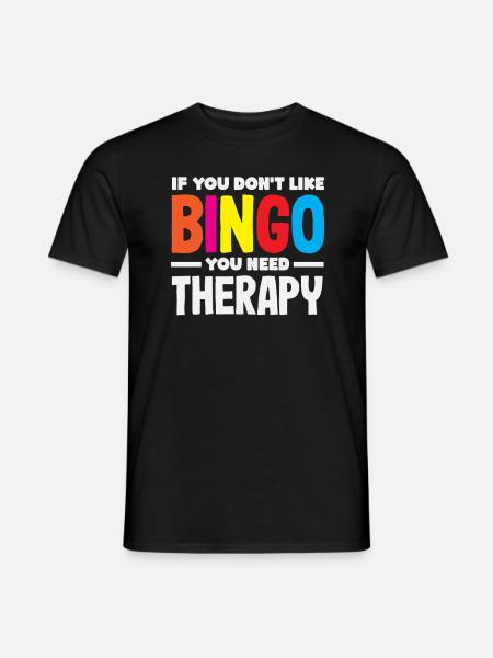 Bingo Players Need Therapy - Men's T-Shirt - black