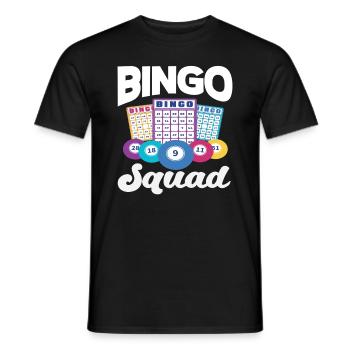 Bingo Squad Players Team Bingo Fans - Men's T-Shirt - black - Front - AI Model Male 178 light (178cm)