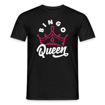 Couronne de joueur de Bingo Queen - T-shirt homme - noir - Devant - AI Model Male 178 light (178cm)