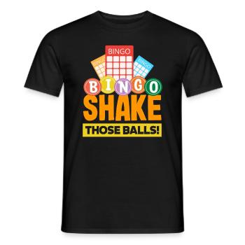 Bingo Shake The Balls Player Fun - T-shirt homme - noir - Devant - AI Model Male 178 light (178cm)