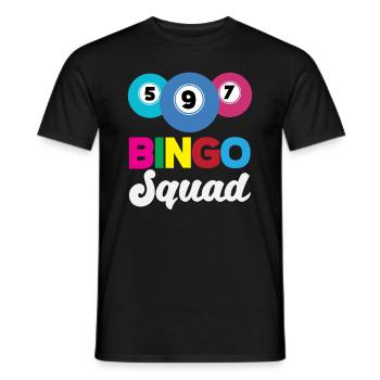 Bingo Squad pour les joueurs de bingo - T-shirt homme - noir - Devant - AI Model Male 178 light (178cm)