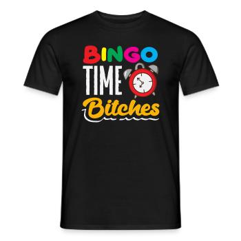 L’heure du bingo pour les joueurs de bingo - T-shirt homme - noir - Devant - AI Model Male 178 light (178cm)