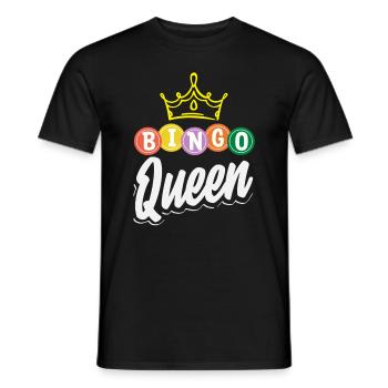 Couronne de joueur de Bingo Queen - T-shirt homme - noir - Devant - AI Model Male 178 light (178cm)