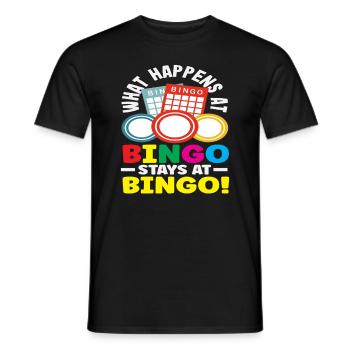 Bingo amusant pour les joueurs de bingo - T-shirt homme - noir - Devant - AI Model Male 178 light (178cm)