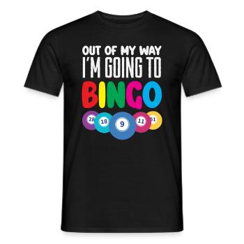 Bingo Out the Way Je vais au bingo - T-shirt homme - noir - Devant - AI Model Male 178 light (178cm)