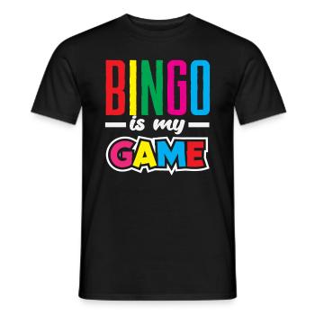 Bingo est mon jeu pour les joueurs de bingo - T-shirt homme - noir - Devant - AI Model Male 178 light (178cm)