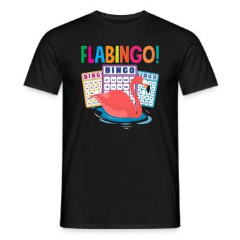 Bingo Flamingo Flabingo for Bingo Players - Men's T-Shirt - black - Front - AI Model Male 178 light (178cm)