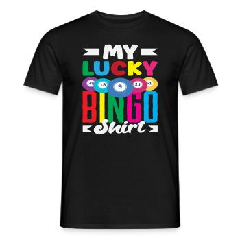 Bingo Mon Joueur de Porte-Bonheur - T-shirt homme - noir - Devant - AI Model Male 178 light (178cm)