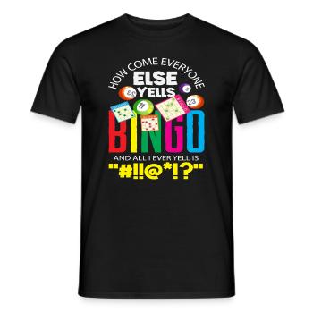 Joueur de bingo Humour Drôle Dicton - T-shirt homme - noir - Devant - AI Model Male 178 light (178cm)