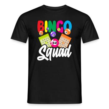 Bingo Squad pour les joueurs passionnés de bingo - T-shirt homme - noir - Devant - AI Model Male 178 light (178cm)