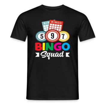 Bingo Squad pour les vrais joueurs de bingo - T-shirt homme - noir - Devant - AI Model Male 178 light (178cm)