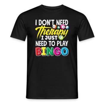 Bingo Player Therapy Not Just Bingo - Men's T-Shirt - black - Front - AI Model Male 178 light (178cm)