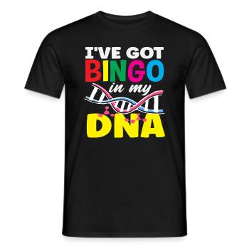Les joueurs de bingo découvrent dans mon ADN - T-shirt homme - noir - Devant - AI Model Male 178 light (178cm)