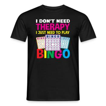 Joueurs de bingo Pas de thérapie Bingo seulement - T-shirt homme - noir - Devant - AI Model Male 178 light (178cm)