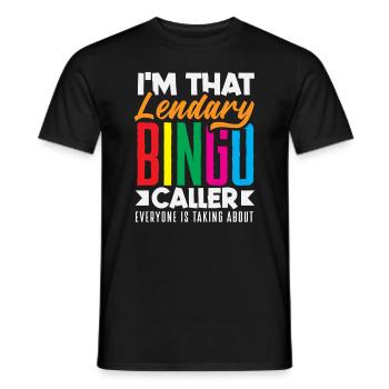Appel de bingo légendaire pour les joueurs de bingo - T-shirt homme - noir - Devant - AI Model Male 178 light (178cm)
