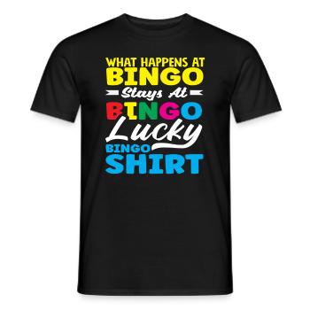 Joueurs de bingo Que se passe-t-il au bingo ? - T-shirt homme - noir - Devant - AI Model Male 178 light (178cm)