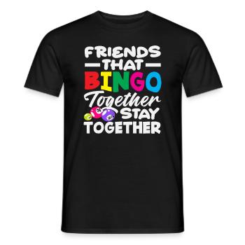 Bingo Players Friends Together Together - Men's T-Shirt - black - Front - AI Model Male 178 light (178cm)