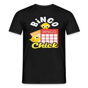 Bingo Chick Player Bingo Player Fun - T-shirt homme - noir - Devant - AI Model Male 178 light (178cm)